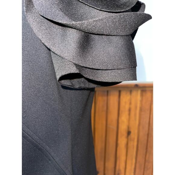 Womens Pietro Brunelli‎ Milano Black Ruffle Short Sleeve Maternity Dress Size XS - Picture 5 of 11